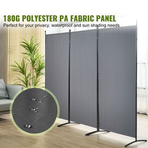 Divisorio in Tessuto da 1,85 m, Paravento Pieghevole a 3 Pannelli per Ufficio o Camera da Letto, Separatore 3-in-1 - Product Image 2