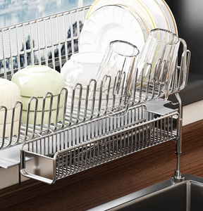 OEM/ODM Vietnam Narrow Double Tier Dish <b>Drying</b> <b>Rack</b> Kitchen Windowsill Storage Organizer Shelf - Product Image 5