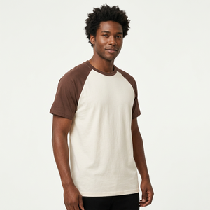 Camiseta de Manga Corta para Hombre, Cuello Redondo, Casual, Lisa, de Color Sólido, Tejida, Corte Regular - Product Image 4