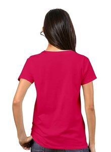 T-shirt pour femme à col en V, 100 % coton, doux pour la peau, coupe classique, élégant, décontracté, idéal pour le bureau, facile d'entretien, pour l'été et le quotidien - Product Image 4