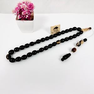 Rosario de cuerno de buey natural de lujo OEM 8*10MM 33 cuentas estilo religioso islámico musulmán Misbaha Tasbih moda con cuentas oración católica - Product Image 1