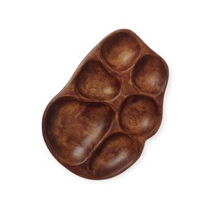 High Quality Eco-Friendly <b>Dinnerware</b> <b>Set</b> Elegant Mango Wood Serving Tray Platter <b>6</b> Small Sections <b>for</b> Snack Dip Bowl Table Decor - Product Image 1