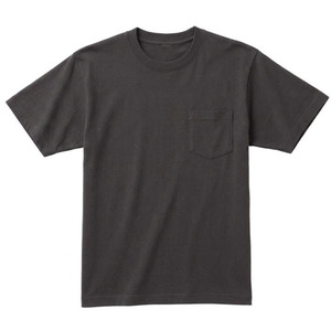 T-shirt Homme Lourd à Manches Courtes avec Poche Avant, Col Rond Uni Décontracté, Haut d'Été pour Homme - Product Image 1