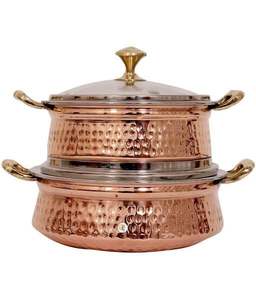 Recipiente para calentar comida estilo buffet, de cobre de lujo, para calentar comida india, para restaurantes, cafeterías, hoteles, clubes, fiestas, con combustible, calentamiento con alcohol, color oro rosa - Product Image 2