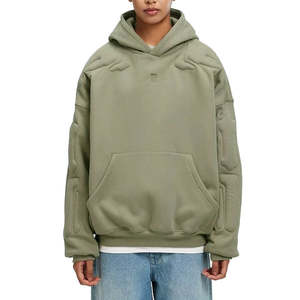 Sudadera con Capucha Extra Grande para Hombre, de Doble Capa, Ligera, Transpirable, Ecológica, de Poliéster/Algodón, de Alta Calidad - Product Image 3
