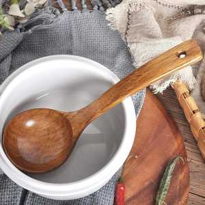 Cuchara de servir de madera con mango largo, pulido espejo, diseño clásico, ecológica, para bodas, MN EXPORTS MNE-1253 - Product Image 5
