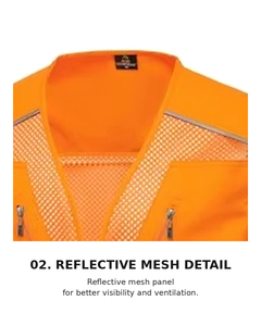 Lightweight Polyester High-Visibility Leisure <b>Utility</b> <b>Vest</b> for Men | MARK MK-256 OEM/ODM Korean Brand - Product Image 4