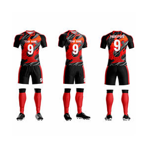 ชุดฟุตบอลมืออาชีพ เสื้อเจอร์ซีย์ฟุตบอล ชุดแข่งขัน ปรับแต่งโลโก้และหมายเลขได้ ระบายอากาศ ป้องกันแบคทีเรีย แห้งเร็ว ผลิตจากโพลีเอสเตอร์ ชุดกีฬา - Product Image 5