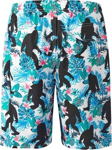 <b>Men's</b> Plus Size Sublimated Swim Trunks with 9-Inch Inseam Quick Dry Stretch Board Shorts Compression <b>Liner</b> Bathing Suits - Product Image 2