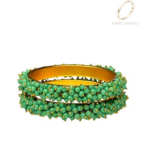 Latest Designer Green Moti Pearl Gold Plated <b>Bangles</b> <b>Bracelet</b> for Women Fashion Jewellery Wedding <b>Bangles</b> Wholesale Price - Product Image 5