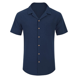 Chemise pour homme de haute qualité, en polyester et coton, décontractée, couleur personnalisée, dernier design, fabrication sur mesure en gros - Product Image 1
