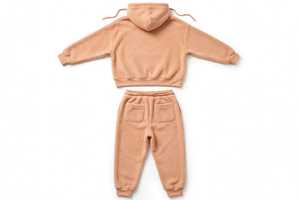 Conjunto Deportivo Unisex de Felpa Gruesa Color Durazno con Estampado Dream Big, Sudadera con Capucha y Pantalones Jogger, Estilo Casual 2 en 1 - Product Image 2
