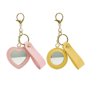 Llavero de Cuero PU con Espejo en Forma de Flor, Color Personalizado y Logotipo Personalizado, Alta Calidad, Accesorio de Maquillaje Diario para Chicas - Product Image 2