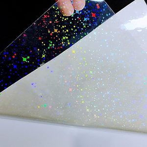High Quality Transparent Holographic Rainbow Film Wholesale Soft Glossy Finish Decorative Packaging Wrap Craft Vinyl <b>Sheet</b> Roll - Product Image 2