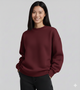 Sudadera Informal de Cuello Alto para Mujer, 100% Algodón, Material de Felpa, Mangas Largas, Secado Rápido, Transpirable - Product Image 3