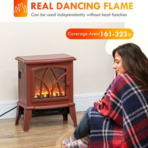 Caminetto Elettrico da 1500W con Fiamme Realistiche, Protezione da Surriscaldamento Integrata, Inserti per Stufa - Product Image 4