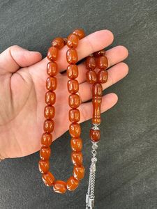 BEADS HANDMADE ECO-FRIENDLY RESIN LOVE TASBIH AMBER BEADS Turquoise Prayer Rosary <b>Stone</b> Muslim Rosary Counter Jewelry - Product Image 5