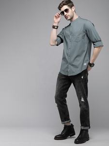 Camisas informales de manga larga naturales y ecológicas para hombre, camisas de talla grande con botones y 100% algodón a granel para hombre al por mayor - Product Image 4