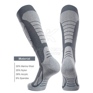 High Quality Winter Soccer <b>Socks</b> 100% <b>Wool</b> Knitted Breathable Cuff Logo for Training Matches and Sports Activities - Product Image 6