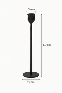 Juego de 3 Portavelas de Metal Negro, Soportes Decorativos Altos para Velas de Pilar, Decoración Elegante para el Hogar, Sala de Estar, Mesa de Comedor y Regalos - Product Image 2