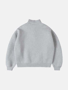 Pull sport décontracté pour homme, automne, col montant, demi-zip tendance, épais et stylé - Product Image 6