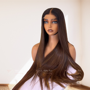 Extensiones de cabello virgen recto de hueso de lujo Sin enredos Cabello vietnamita puro Doble dibujado Cierre de trama doble Pelucas de cabello vietnamita - Product Image 1