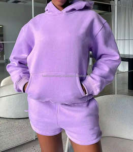 Pantalones Cortos Deportivos de Felpa de Algodón con Logotipo Personalizado de Alta Calidad, Talla Estadounidense, para Mujer - Product Image 2