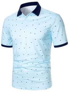 Polo de Manga Corta para Hombre, Transpirable, de Punto, Informal, con Estampado de Golf, Corte Regular, para Verano - Product Image 5