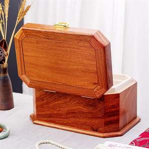 Caja de Almacenamiento de Joyas Rectangular de Madera Ecológica de Lujo para Mujer, Organizador de Joyas Hecho a Mano con Tallado Intrincado y Moderno - Product Image 1