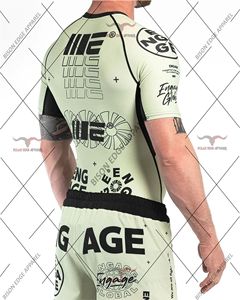 Haut de compression à manches courtes pour homme, séchage rapide, imprimé par sublimation, pour entraînement athlétique, MMA et grappling - Product Image 6