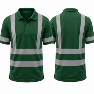 เสื้อโปโลสะท้อนแสงแบบหนาพิเศษสำหรับงานหนัก ระบายอากาศได้ดี ชุดทำงานเพื่อความปลอดภัย พร้อมแถบสะท้อนแสงความเข้มสูง สำหรับงานอุตสาหกรรม - Product Image 4