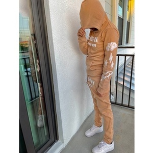 Survêtement personnalisé avec logo, taille européenne, en polyester, unisexe, à capuche, pull-over, fermeture éclair intégrale, respirant, léger, couleur unie, polaire d'automne - Product Image 2