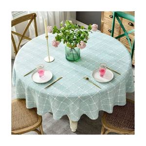 Mantel de Lujo Gris Oscuro, Sólido, Bordado, Impermeable, Duradero, de Alta Calidad, Ligero, de Algodón Puro, Tamaño Personalizado, para Cubrir Mesas - Product Image 4