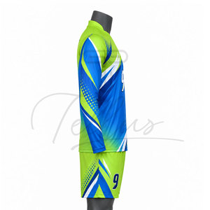 Uniformes de Baloncesto Personalizados de Alta Calidad, 100% Poliéster, Transpirables, de Secado Rápido, con Estampado Sublimado, Cuello en V, Manga Larga, para Hombre - Product Image 4