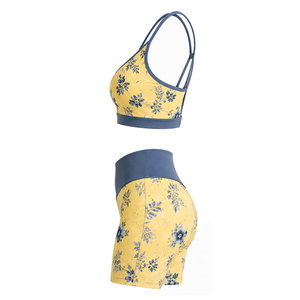 Ensemble de sport côtelé sans couture élégant pour femme – Tenue de fitness et d'entraînement extensible deux pièces - Product Image 6