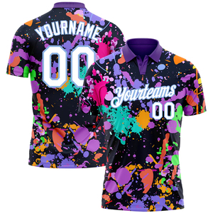 Camiseta Polo Personalizada para Hombre, Unisex, Talla Grande, Transpirable, con Estampado Completo, Bordado, Sólida, 100% Poliéster, Logotipo Serigrafiado - Product Image 4