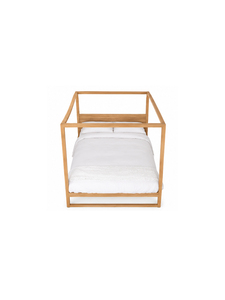 Lit à baldaquin en teck massif de style moderne, de haute qualité, durable, assemblable, meubles de chambre à coucher intérieurs, couleur personnalisée - Product Image 4