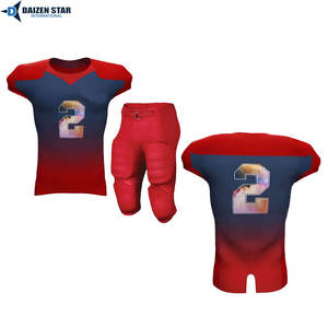 Uniforme de football américain personnalisable en spandex/polyester avec manches courtes, respirant, séchage rapide, UPF 50, évacuation de l'humidité - Product Image 1
