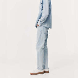 กางเกงยีนส์ทรงสกินนี่เอวสูงสำหรับผู้ชาย ดีไซน์ทันสมัย สวมใส่สบาย ติดกระดุม เหมาะสำหรับใส่ทำงานหรือลำลอง - Product Image 1