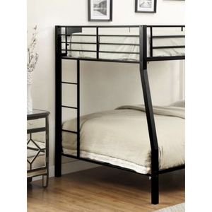 Lits en bois Limbra Sandy Black Finish, taille Full XL/Queen, lits superposés - Product Image 4