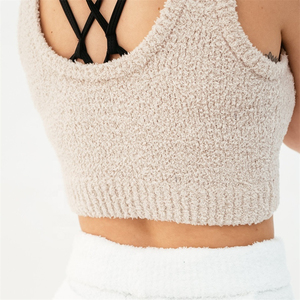 Women's Terry Cotton 2 Piece Set Sleeveless Crop Top <b>High</b> Waist Shorts Printed Eco-Friendly Loose Fit Casual Spring Summer Wear - Product Image 5