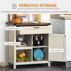 "Modern Oak Oak Distressed <b>Sideboard</b> Buffet <b>Cabinet</b> with Adjustable Shelves for <b>Kitchen</b> or Dining Room" - Product Image 4