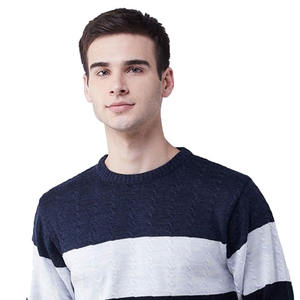 Wholesale ODM Customizable Anti-Wrinkle Autumn Regular Fit <b>Wool</b>/Polyester Men's Crewneck Soft Knitted Long Sleeve Pullover - Product Image 5