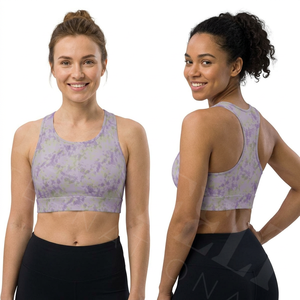 Soutien-gorge de sport 100 % polyester sur mesure, respirant, pour yoga, gym, fitness, entraînement, extensible, avec rembourrage et maintien - Product Image 3