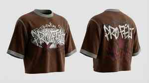 Camiseta para hombre 100% algodón, estilo urbano, con diseño de logotipo personalizado, corte holgado, hombros caídos, estampado con efecto abullonado y cuello con remaches, venta al por mayor - Product Image 3