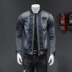 Casual Streetwear Blue <b>Denim</b> <b>Jacket</b> for Men Unique Style and Fashion Trending Pilot <b>Jacket</b> Casual Outwear Motorcycle Jeans Coats - Product Image 4