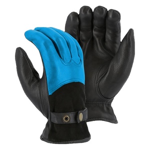 Gants de travail en cuir pleine fleur de vachette de qualité supérieure, finition grainée, design à manchette lisse pour la protection des mains et des bras, gants de conduite sécurisés - Product Image 3