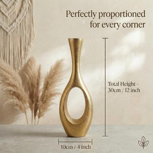Luxury <b>Gold</b> Decorative Flower <b>Vase</b> with Modern Design Premium Metal <b>Vase</b> Side or Dinning Room Kept on Side Table for Sell - Product Image 2