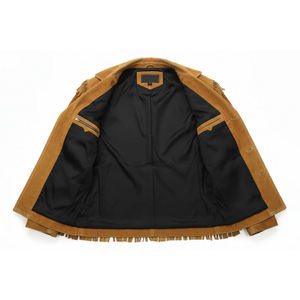 Veste de cowboy longue et fine professionnelle enduite avec service de personnalisation du logo frontal, fournie par l'usine ODM - Product Image 5