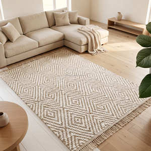 9' x 12' <b>Micro</b> Herringbone Handloom Jute Area Rug for Living Room Scandinavian Organic Modern & Quiet Luxury Home - Product Image 6